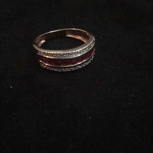 Rose gold ruby ring